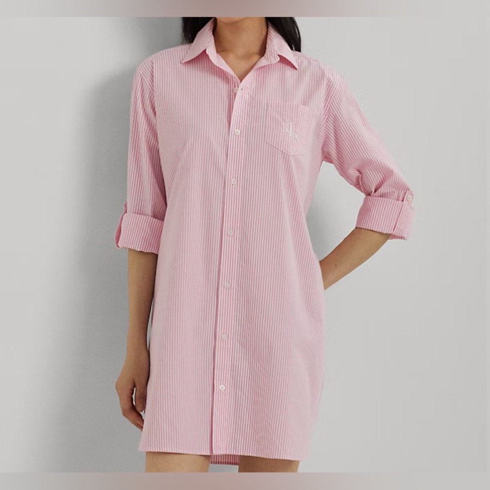 Polo Ralph Lauren Pink Striped Chemise, NWT